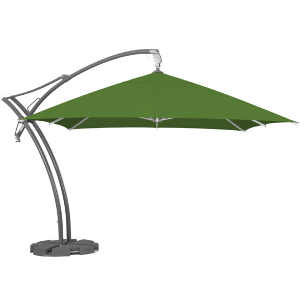 Parasol ogrodowy Ibiza Quattro 3,5 m Poliester Jasny Zielony