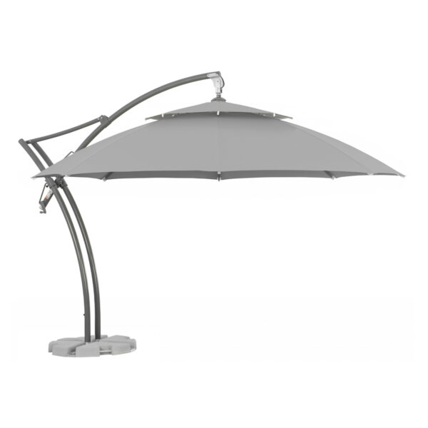 Parasol ogrodowy Ibiza 3,5 m Poliester Szary