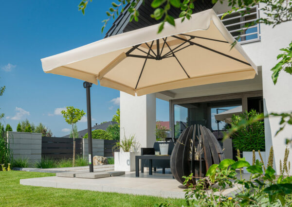 Parasol ogrodowy Rio Plus 3 m Akryl Szary - obrazek 5