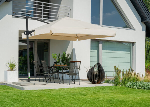 Parasol ogrodowy Rio Plus 3 m Akryl Szary - obrazek 6
